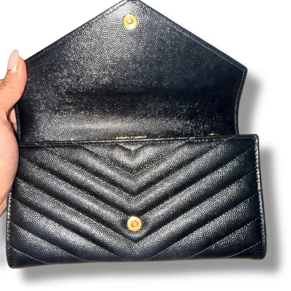 Saint Laurent Monogram Leather Wallet – With Chain Conversion Set (Preloved) - Picture 9 of 13